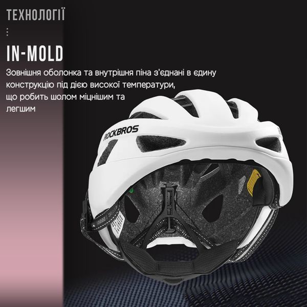 Велосипедный шлем ROCKBROS LK11 Размер M (54-58 см) In-Mold | Fidlock | Ionic+ Глянцевый серый RB-LK11-6579 фото