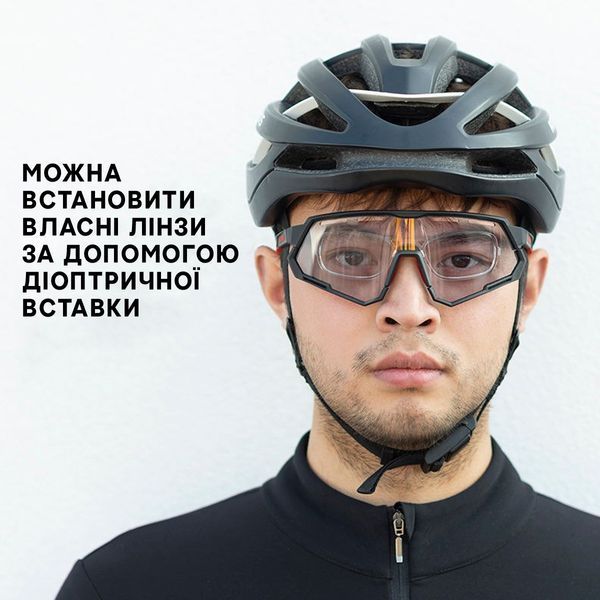 Окуляри спортивні велосипедні з поляразиваною та фотохромною лінзою ROCKBROS SP246 Чорний з червоним RB-SP246-5049 фото