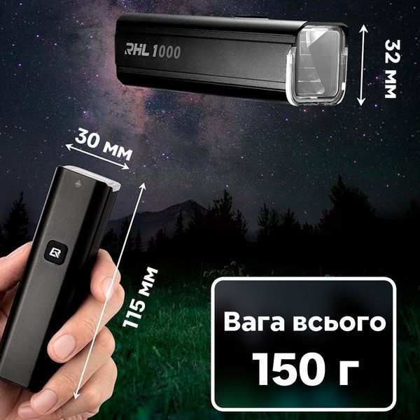 Розумний велосипедний ліхтар / фара ROCKBROS 1001L Чорний RB-1001L-4743 фото