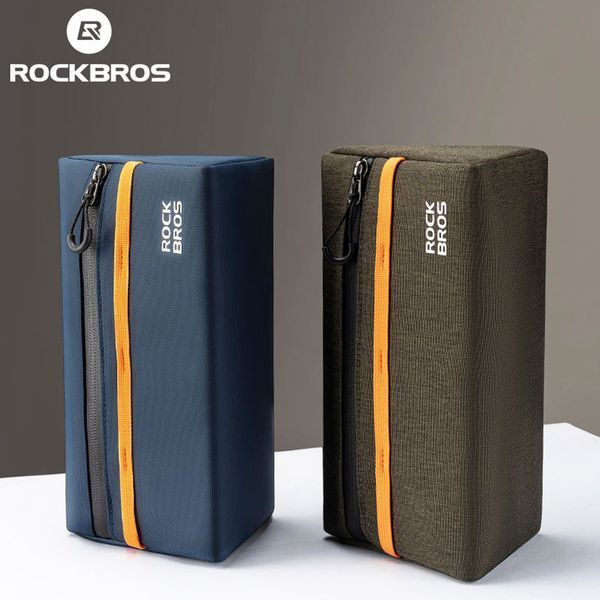 Велосипедная сумка на руль рефлективная ROCKBROS W128G Коричневая RB-W128G-6554 фото