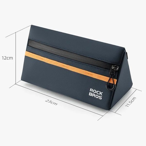 Велосипедная сумка на руль рефлективная ROCKBROS W128G Коричневая RB-W128G-6554 фото