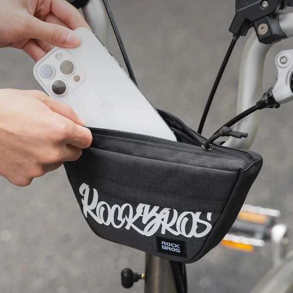 Велосипедная сумка на руль велкро ROCKBROS G011 Черная RB-G011-7148 фото