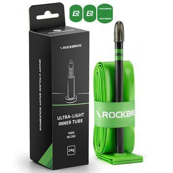 Камера для велосипеда 700X18/28C 65 мм Presta FV ROCKBROS 390009 Зеленый RB-390009-6077 фото