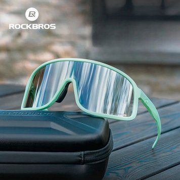 Окуляри фотохромні вело спортивні ROCKBROS SP350 Зелені з сірою лінзою RB-SP350-6029 фото