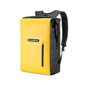 Водостойкий велосипедный кемпинговый гермомешок-рюкзак ROCKBROS AS-032BL 25л Желтый RB-AS-032BL-4066UA фото