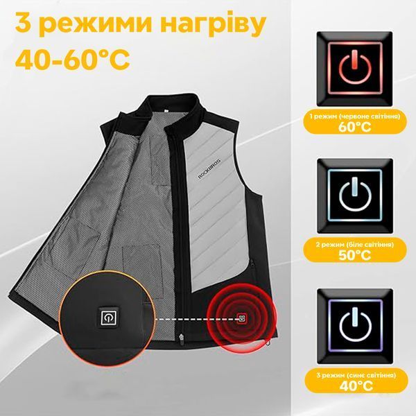 Спортивний жилет з підігрівом ROCKBROS 15420001 Розмір 2XL RB-15420001-5196 фото