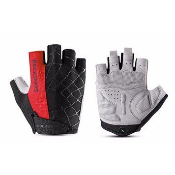 Перчатки беспалые для тренировок ROCKBROS S109 Черный с красным Размер: M RB-S109-1295 фото