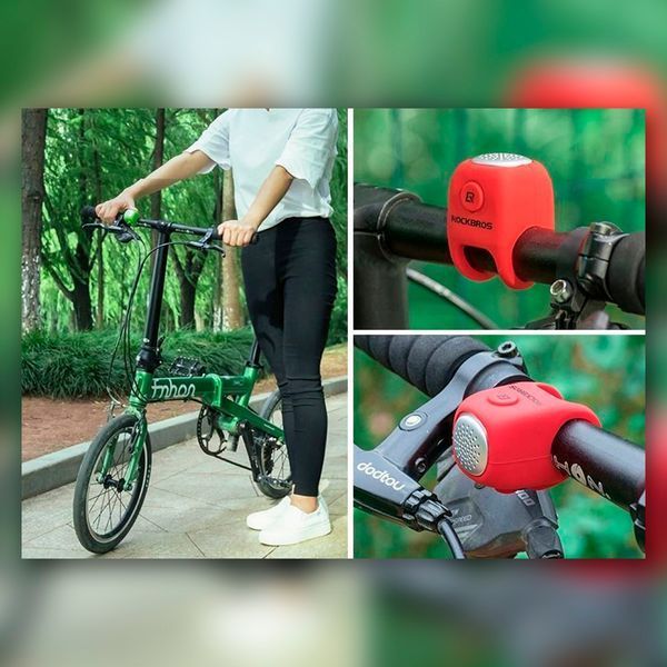 Електронний велосипедний дзвоник ROCKBROS RB-CB1709 Червоний RB-CB1709-1095 фото