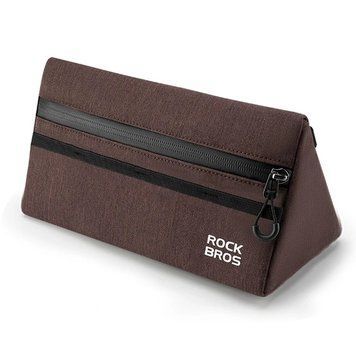 Велосипедна сумка на кермо рефлективна ROCKBROS W128G Коричнева RB-W128G-6554 фото