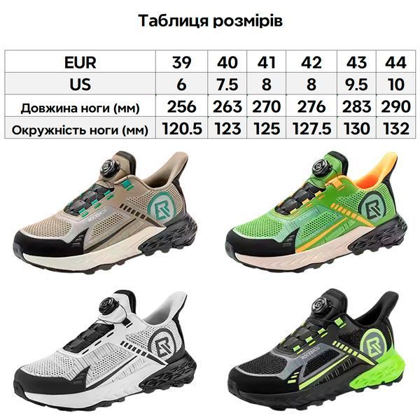 Спортивне кросівки взуття снікерси з механізмом регулювання BOA ROCKBROS LF178 розмір 42 Зелені RB-LF178-5667 фото