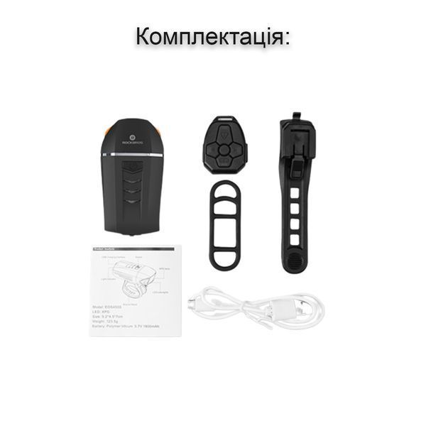Велосипедная фара/фонарь 3 в 1 ROCKBROS QD450 350 люменов Черный RB-YQ-QD450-1241 фото