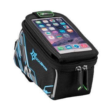 Велосипедна сумка на раму ROCKBROS RB-016-5 Чорний із синім RB-016-5-1333 фото