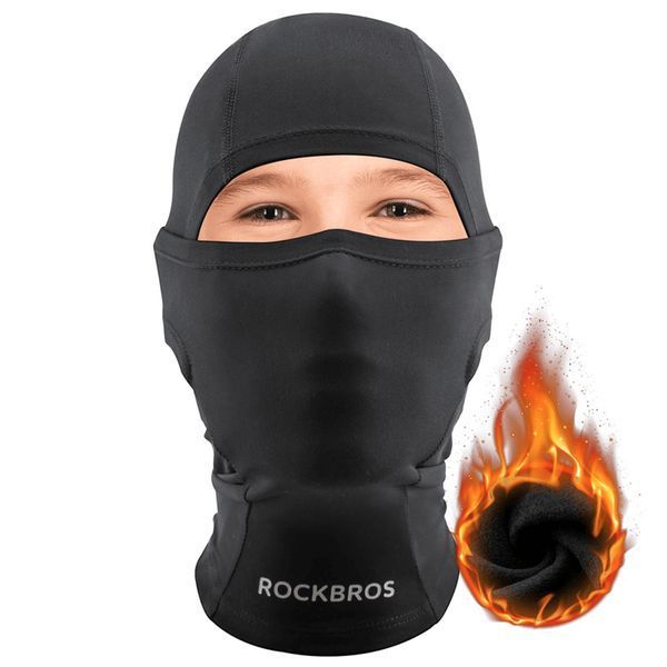 Дитяча зимова балаклава з теплим флісом ROCKBROS LF401 | Розмір S (45-52см) | Чорний RB-LF401-6010 фото