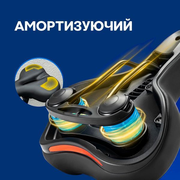 Сідло для велосипеда з анатомічним отвором світловідблискувальне ROCKBROS GRDLCK Чорне RB-GRDLCK-4826 фото
