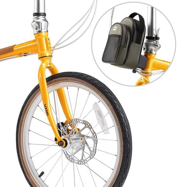 Велосипед складной ROCKBROS ACS-16M на 8-скоростной трансмиссии Shimano Хромомолибденова Сталь Ретро Дизайн Зеленый RB-ACS20E-5275 фото