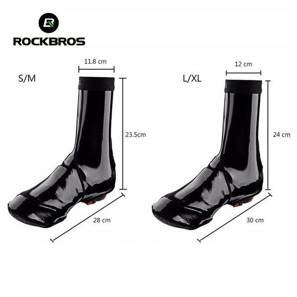 Водостійкі велобахіли / захист для взуття ROCKBROS LF1014 розмір 42-46 L Чорні RB-LF1014-3988 фото