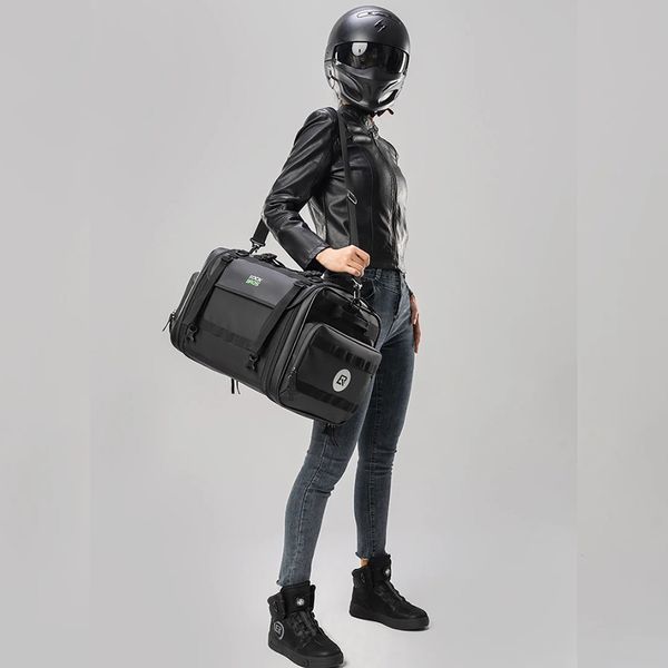 Мото сумка на сидіння мотоцикла розширювана універсальна ROCKBROS G2627 Чорна RB-G2627-5932 фото