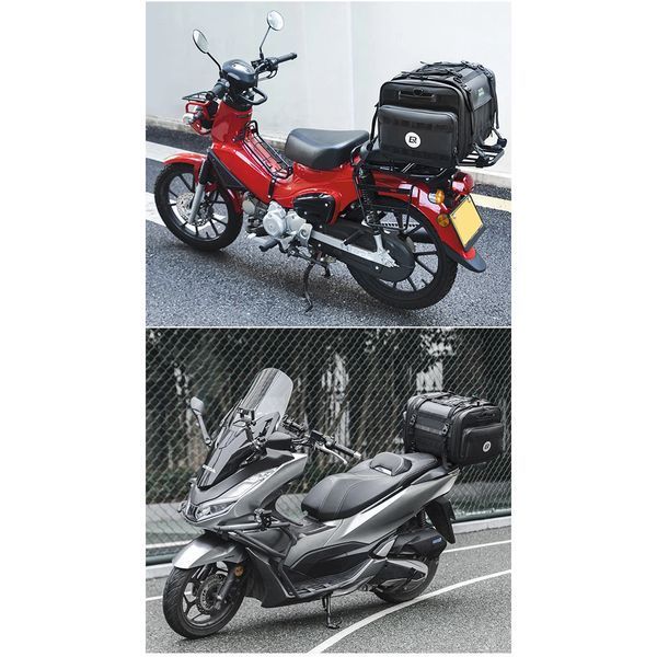 Мото сумка на сидіння мотоцикла розширювана універсальна ROCKBROS G2627 Чорна RB-G2627-5932 фото