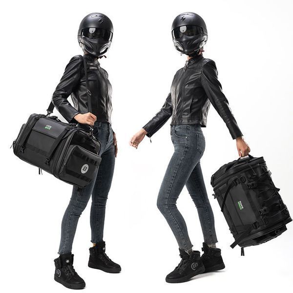 Мото сумка на сидіння мотоцикла розширювана універсальна ROCKBROS G2627 Чорна RB-G2627-5932 фото