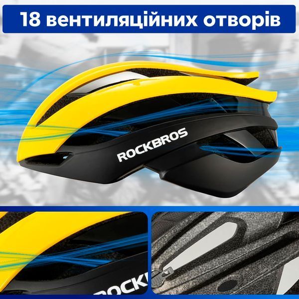 Универсальный шлем ROCKBROS TT-TT (58-61 см) In-Mold Черный с белым RB-TT-TT-4724 фото