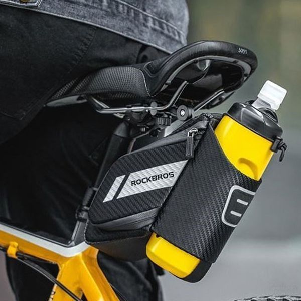 Велосипедная сумка подседельная ROCKBROS C32 BK "карбон" Черный RB-C32-2382 фото