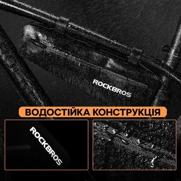 Комплект універсальних велосипедних сумок для велосипеда велкро ROCKBROS AS-075 Чорний RB-AS-075-4643 фото