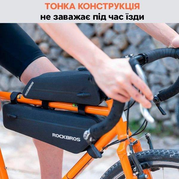 Комплект універсальних велосипедних сумок для велосипеда велкро ROCKBROS AS-075 Чорний RB-AS-075-4643 фото