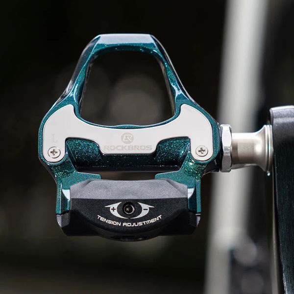 Педалі контакти для шосейного велосипеда ROCKBROS LPRD2 | SPD-SL | Зелені RB-LP-RD2-2867 фото