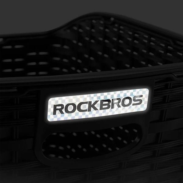 Корзина кошик задня на багажник велосипеда швидкознімний 30л ROCKBROS BSKT30 Чорний RB-BSKT30-6000 фото