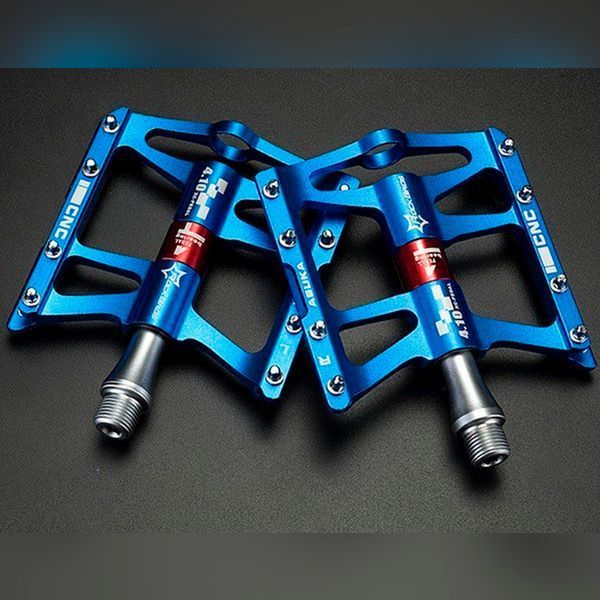 Педалі велосипедні ROCKBROS RB-JT410 алюмінієві на 4-х промислових підшипниках Сині RB-JT410-1020 фото