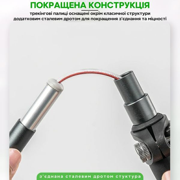 Трекинговые палки для скандинавской ходьбы похода в горы спортивной прогулки хайкинга Qunatue PR603 Черные QN-PR603-5235 фото