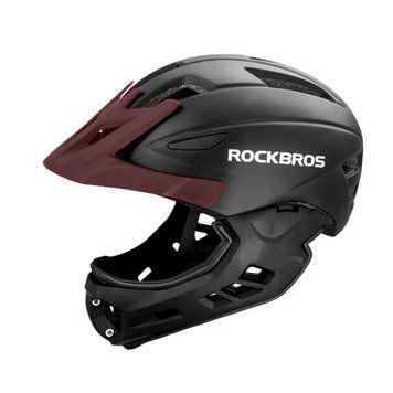 Детский вело шлем фулфейс ROCKBROS TT-018-BK (54-58 см) In-Mold Черный RB-TT-018-BK-4726 фото