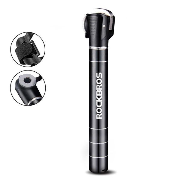 Насос велосипедный портативный ROCKBROS JG-1040B 100psi/6.8bar Черный RB-JG-1040B-1146 фото