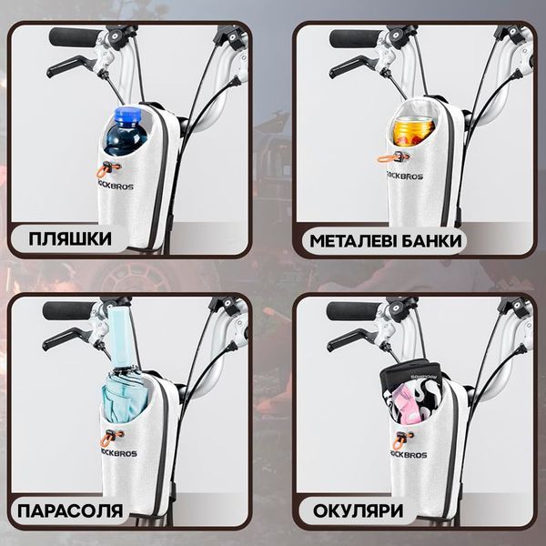 Велосипедная сумка на руль для фляги ROCKBROS BOM-S Белая RB-BOM-S-4645 фото