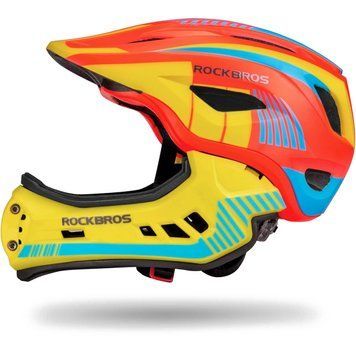 Детский вело шлем ROCKBROS TT32S (54-58 см) In-Mold Оранжевый с желтым RB-TT-32S-4916 фото