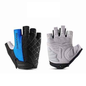 Перчатки беспалые для тренировок ROCKBROS S109 Черный с синим Размер: M RB-S109-1301 фото