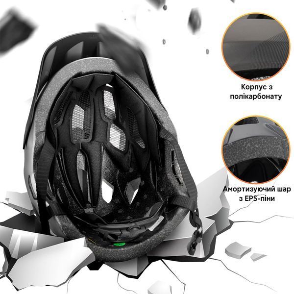 Детский вело шлем фулфейс ROCKBROS TT4857 (48-54 см) In-Mold Синий с белым RB-TT4857-5075 фото