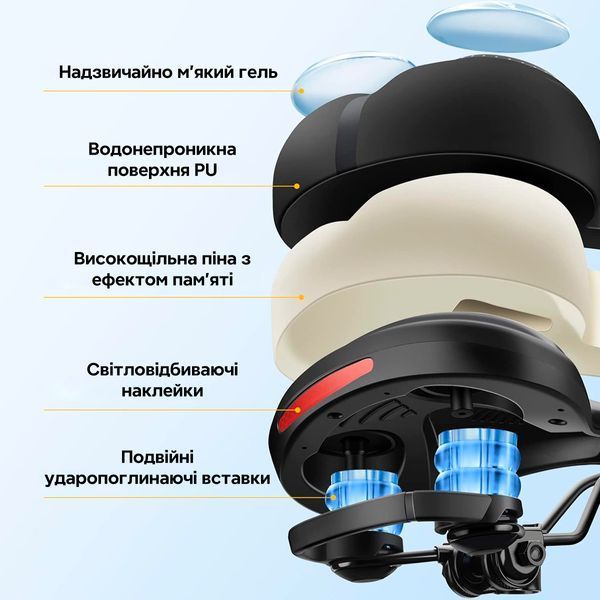 Седло/сиденье велосипедное амортизирующее ROCKBROS AQ-6002 Черный RB-6002-4832 фото