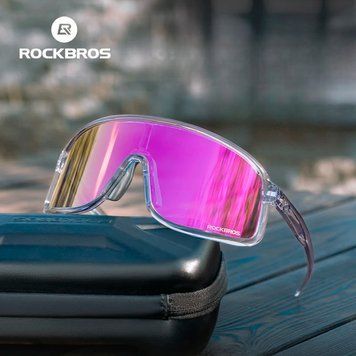 Окуляри фотохромні вело спортивні ROCKBROS SP350 Рожеві з рожевою лінзою RB-SP350-6032 фото