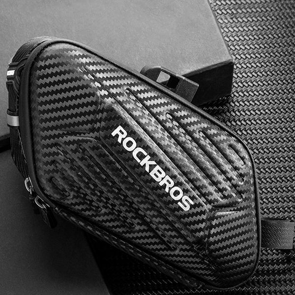 Велосипедна каркасна сумка підсідельна velcro світловідблискувальна ROCKBROS B59 Чорний RB-B59-2728 фото