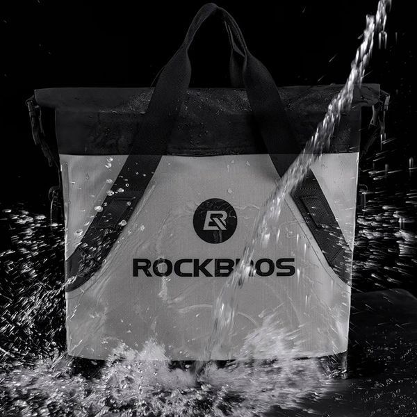 Городская спортивная сумка через плечо водостойкая ROCKBROS AS-058 Черно-серая RB-AS-058-4672 фото