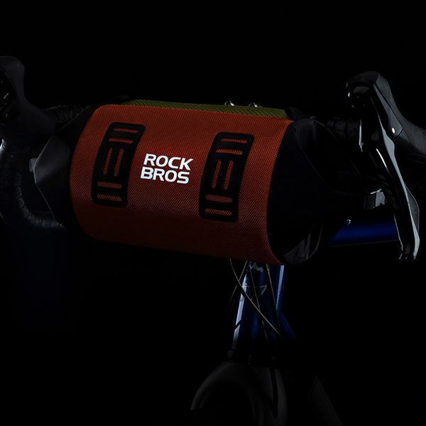 Розширювана велосипедна сумка на кермо ROCKBROS B1985 Помаранчева RB-B1985-5208 фото