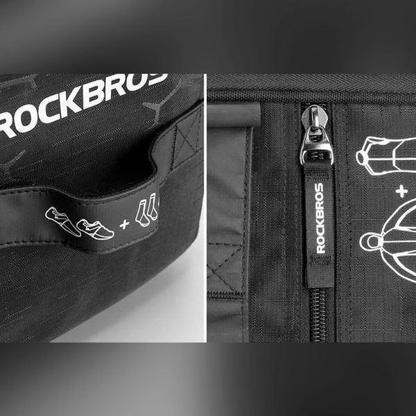 Сумка з кишенею для взуття ROCBKROS RB-H13 об'ємом 22л Чорний RB-H13-1623UA фото