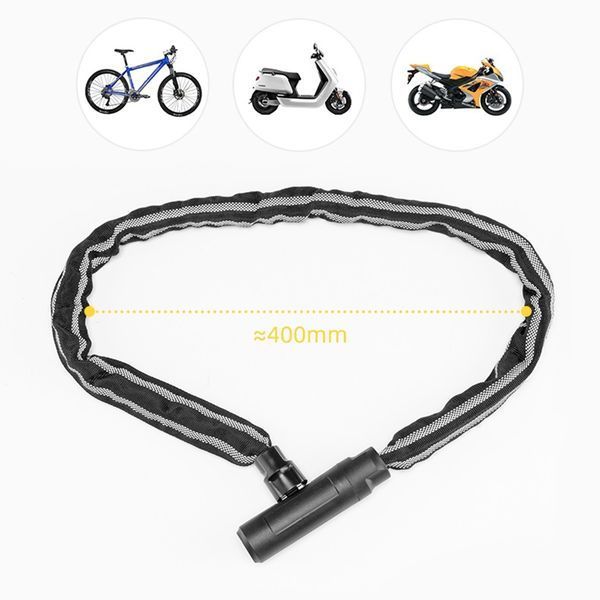 Замок велосипедный цепной ROCKBROS LCXR0100 120 см Черный рефлектив RB-LCXR0100-2811 фото
