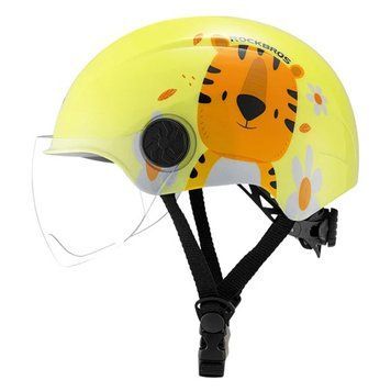 Детский вело шлем с узором ROCKBROS TT1012 (53-58 см) In-Mold Желтый RB-TT1012-4728 фото
