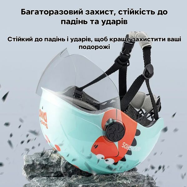 Детский вело шлем с узором ROCKBROS TT1012 (53-58 см) In-Mold Желтый RB-TT1012-4728 фото
