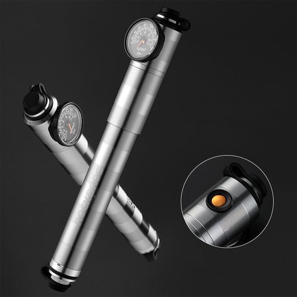 Насос/помпа с манометром портативный ROCKBROS HQ-67A-L03 160psi/11bar Серый RB-HQ-67A-L03-2876 фото