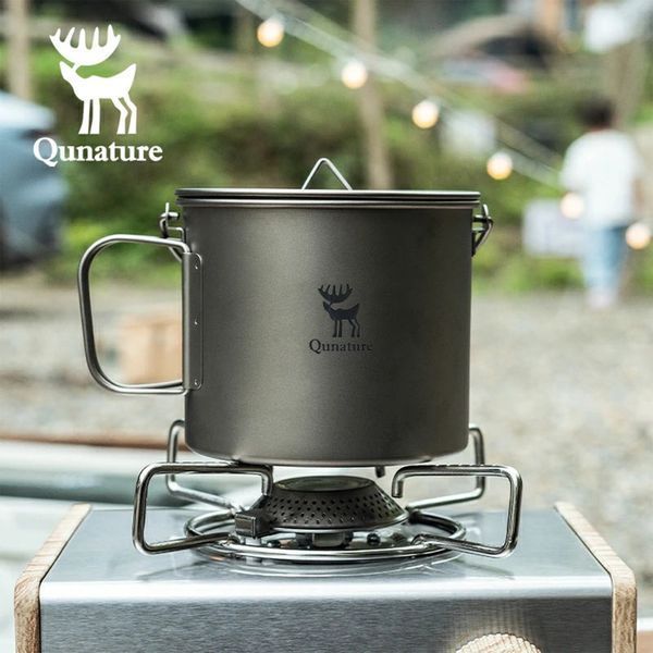 Титанова кастрюля складна для походів кемпінгу туризма Qunature PR401 Титановий QN-PR401-5245 фото