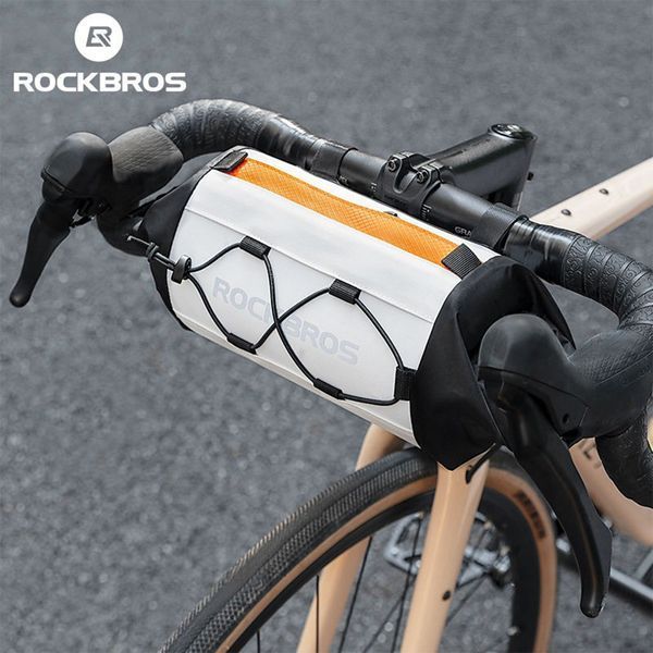 Вело сумка на кермо велосипеда світловідблискувальна ROCKBROS W229G Біла RB-W229G-6559 фото