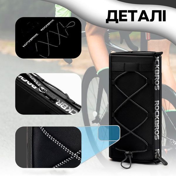 Велосипедна сумка на кермо велосипеда ROCKBROS TRNG-L Чорна RB-TRNG-L-4647 фото